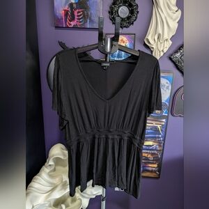 Torrid Black V-Neck Blouse